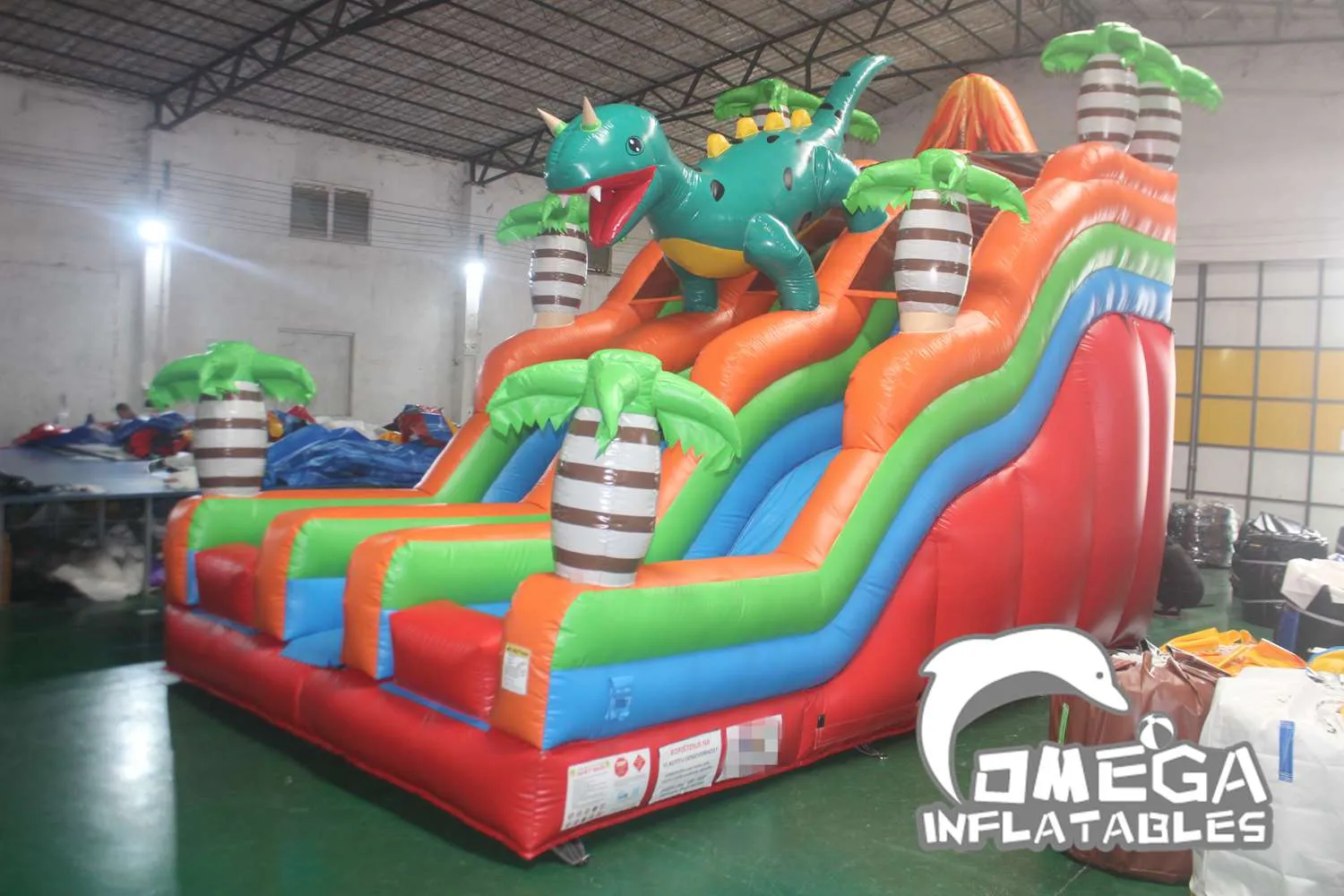 17FT Dino Inflatable Slide For Sale