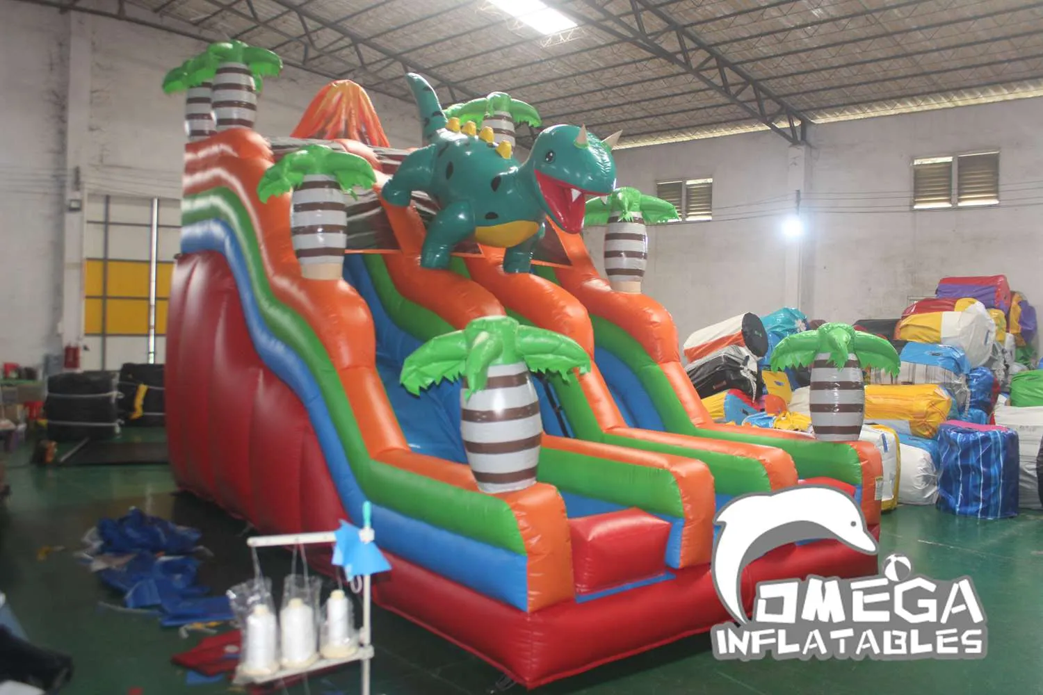 17FT Dino Inflatable Slide For Sale