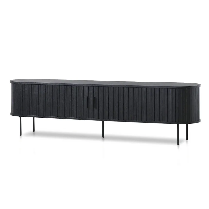 2m TV Entertainment Unit - Full Black