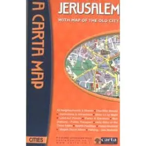 A CARTA MAP Jerusalem with Map of the OLD CITY