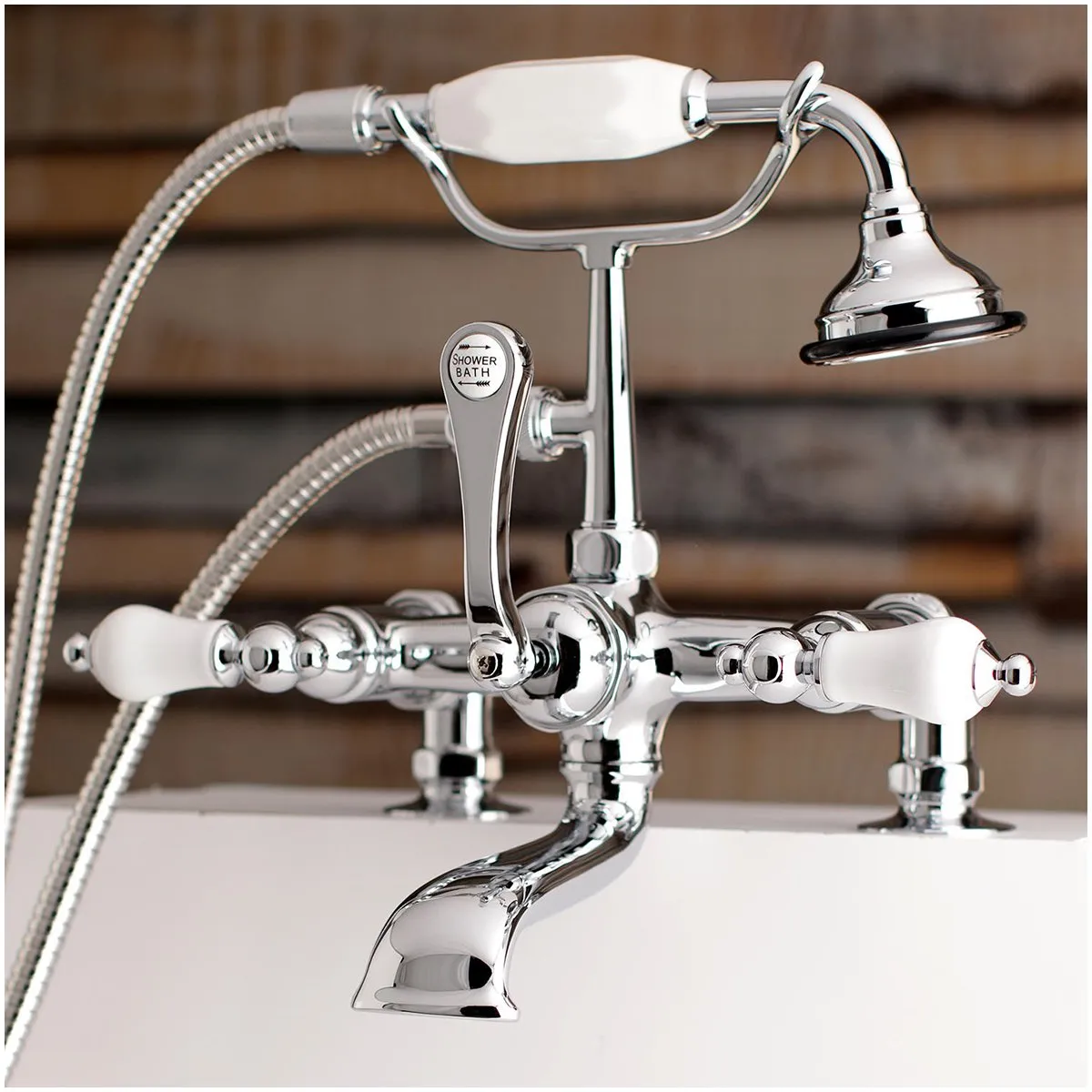 Aqua Vintage AE205TX-P 7-Inch Tub Faucet with Hand Shower