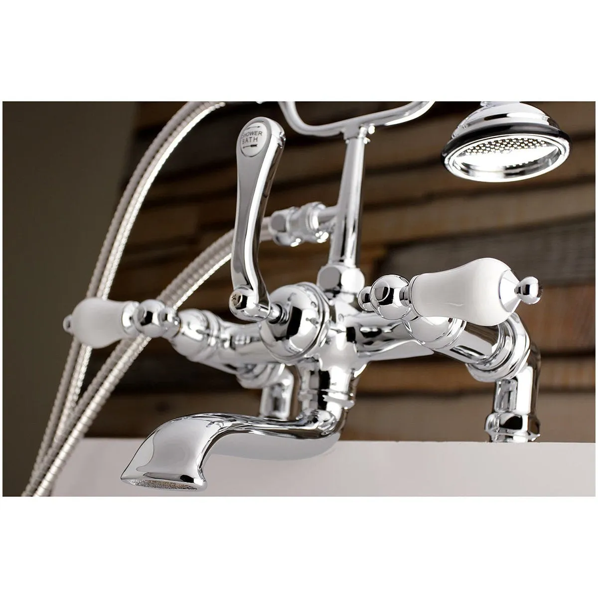 Aqua Vintage AE205TX-P 7-Inch Tub Faucet with Hand Shower