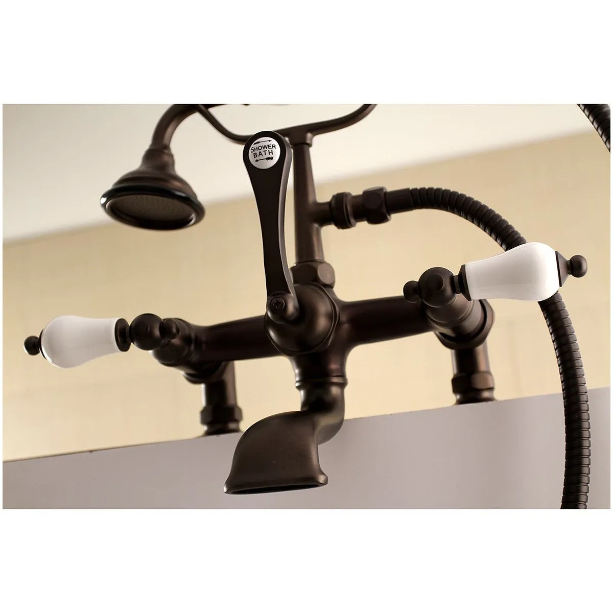 Aqua Vintage AE205TX-P 7-Inch Tub Faucet with Hand Shower