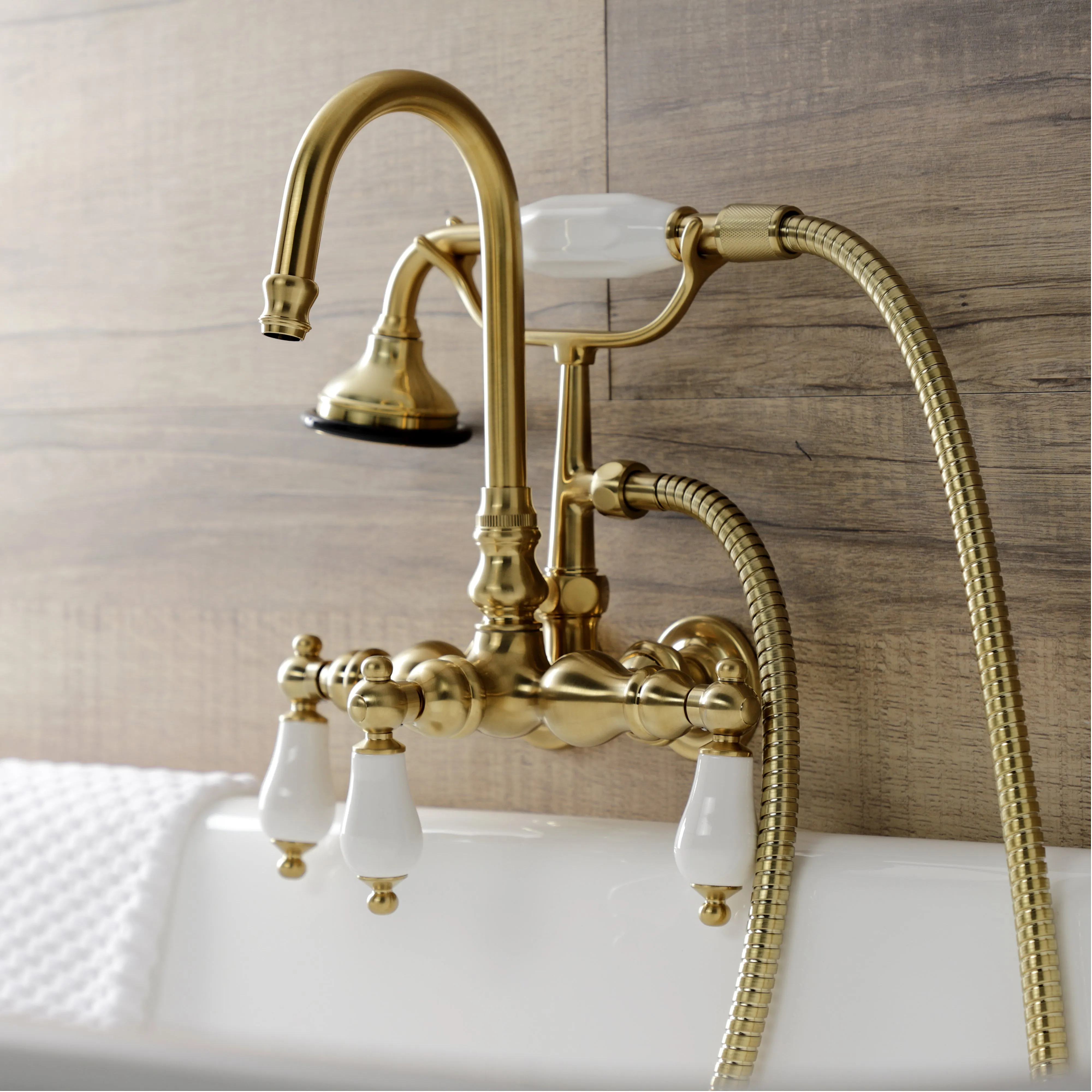 Aqua Vintage Wall Mount Clawfoot Tub Faucet