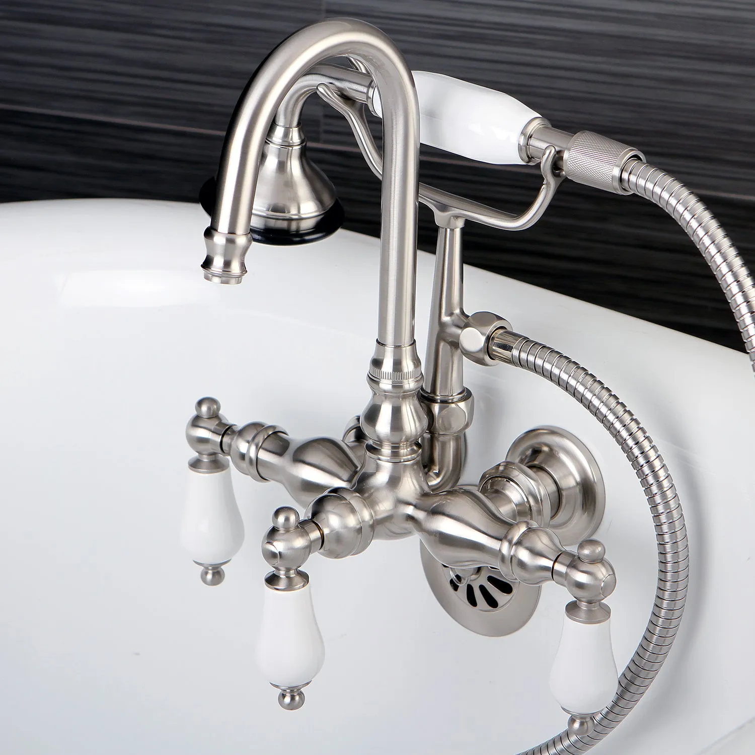 Aqua Vintage Wall Mount Clawfoot Tub Faucet