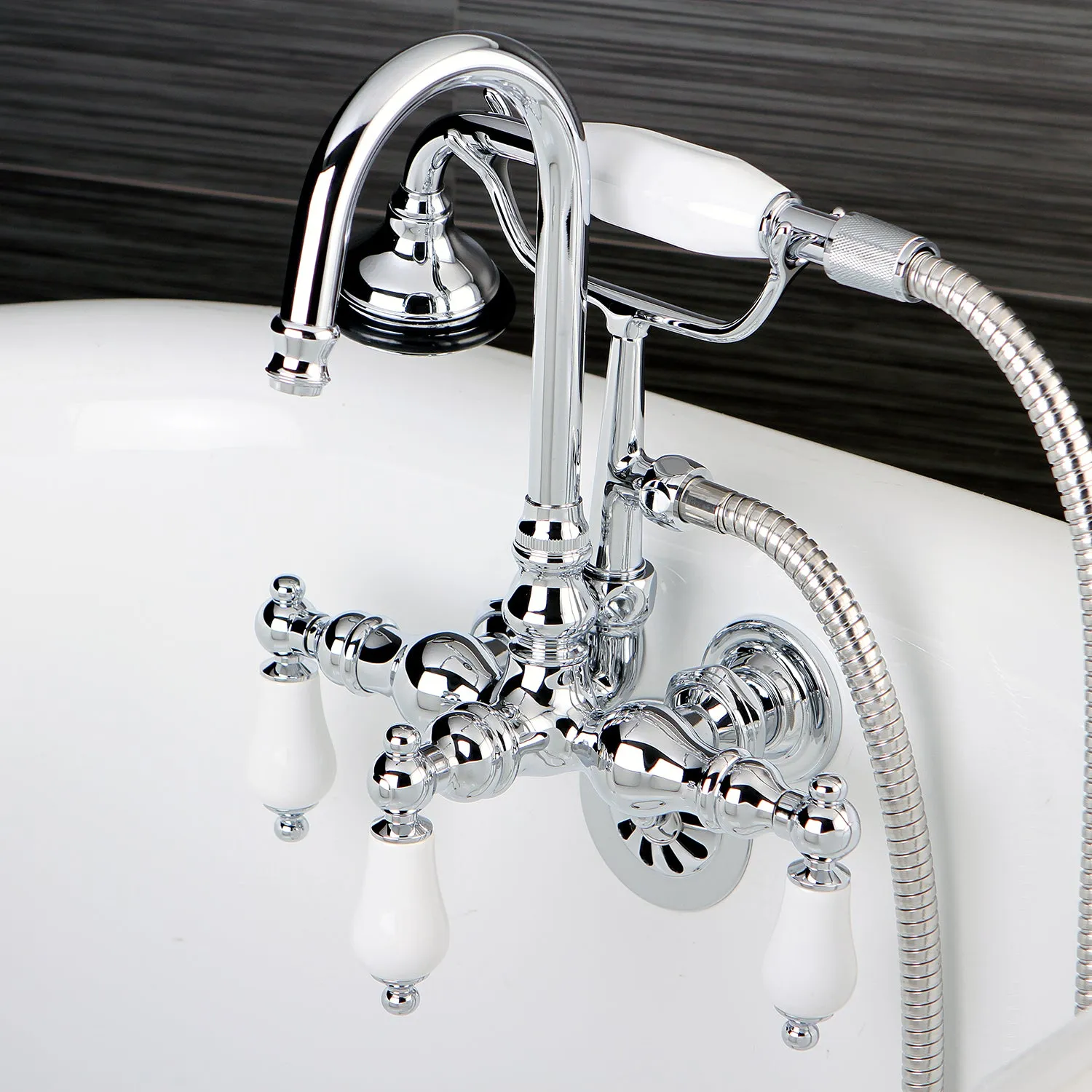 Aqua Vintage Wall Mount Clawfoot Tub Faucet