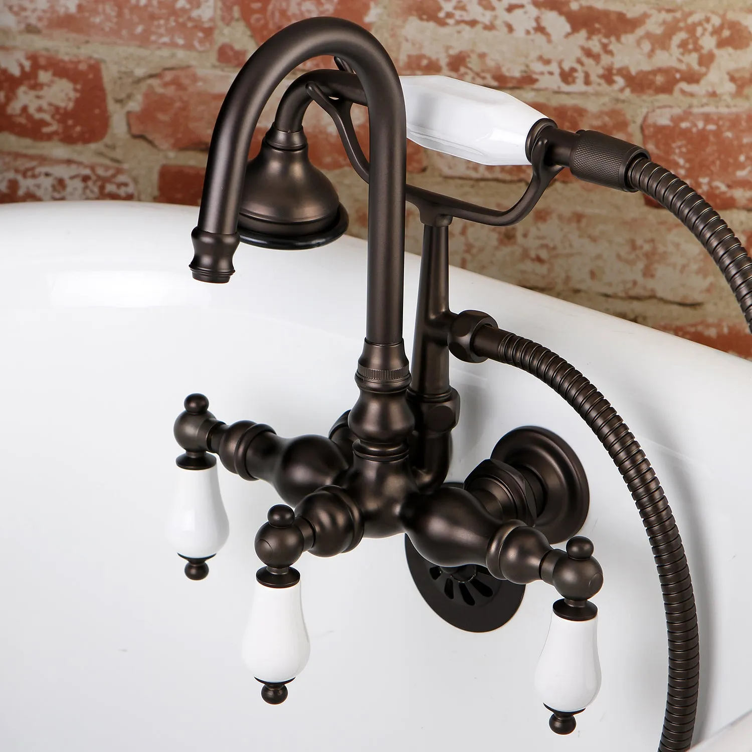 Aqua Vintage Wall Mount Clawfoot Tub Faucet