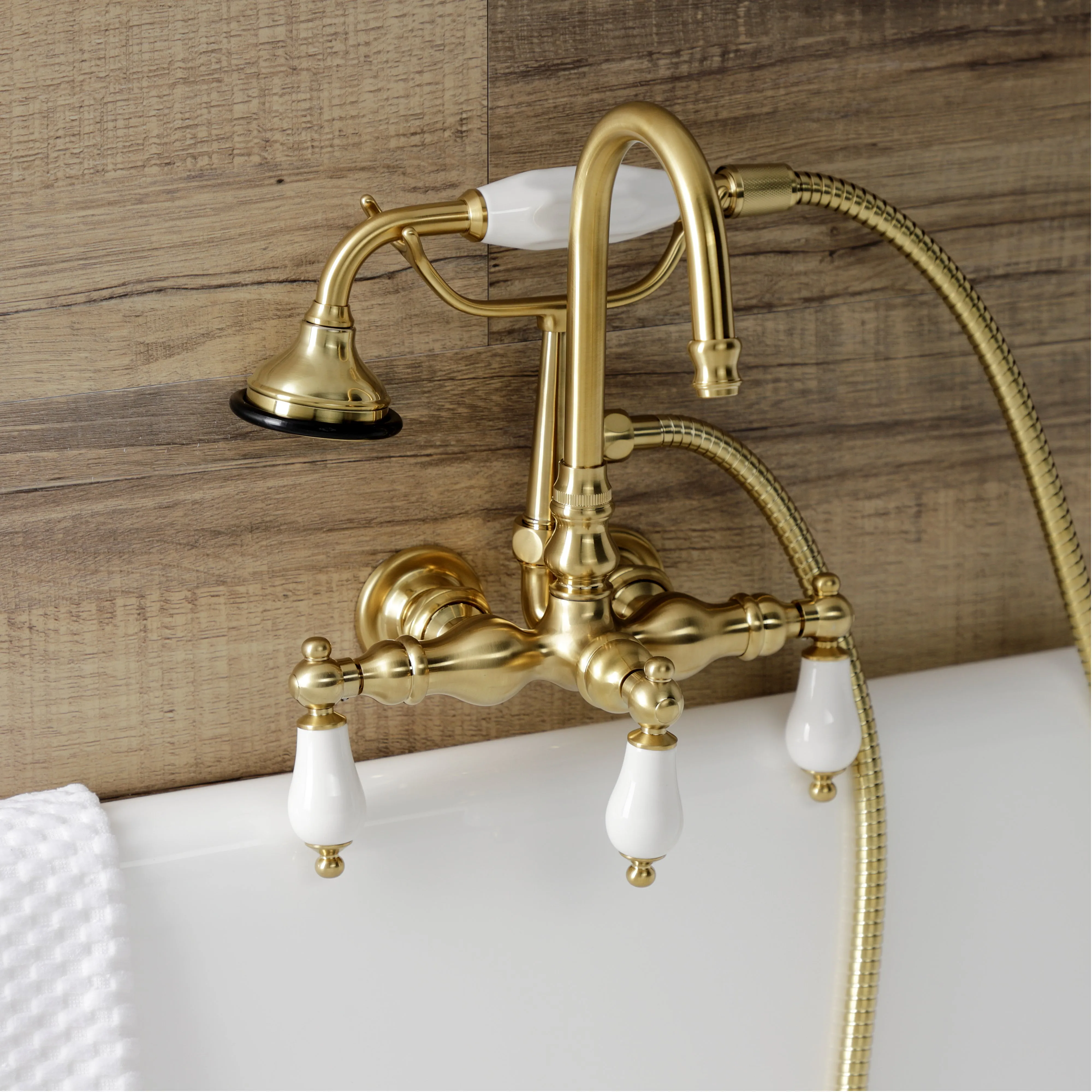 Aqua Vintage Wall Mount Clawfoot Tub Faucet