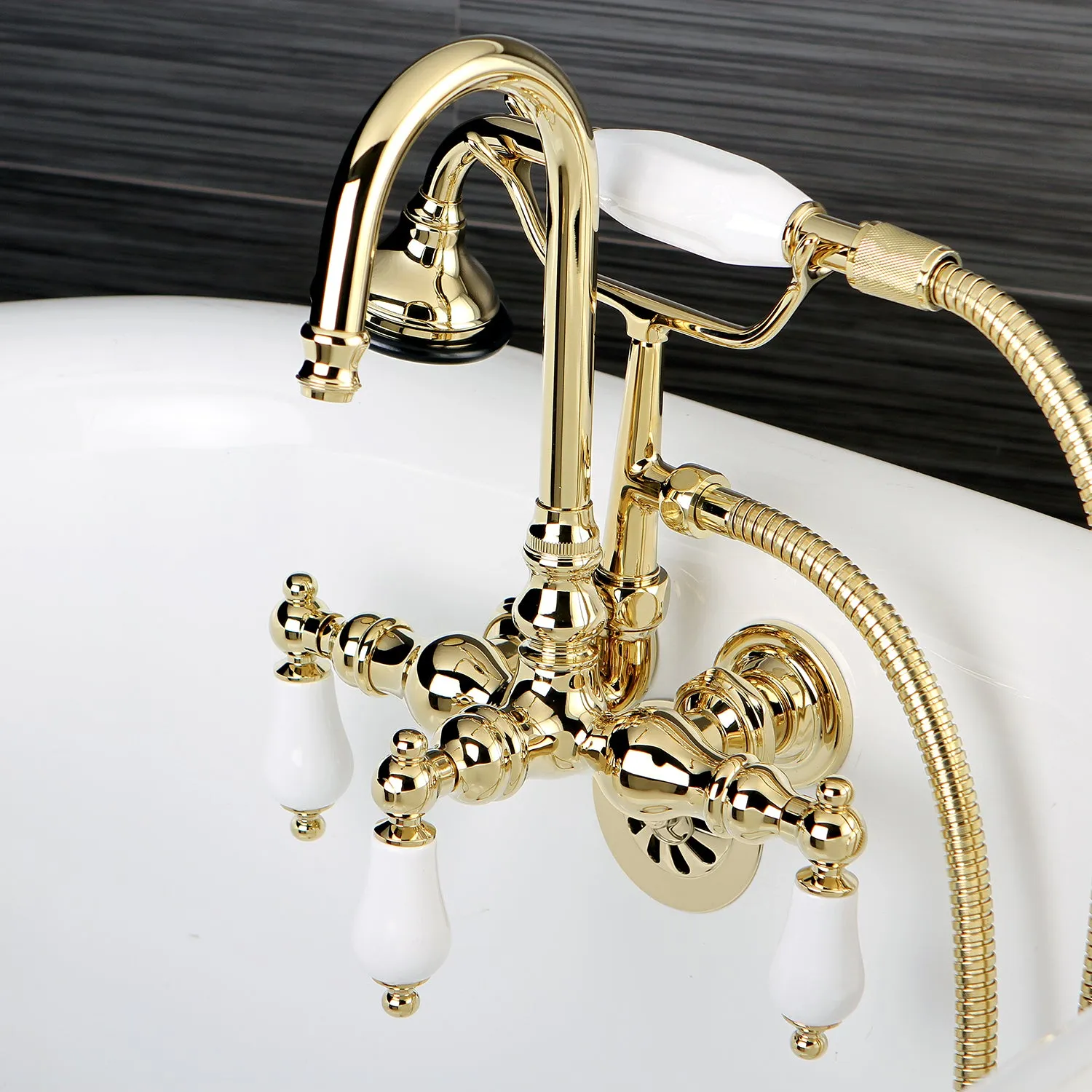 Aqua Vintage Wall Mount Clawfoot Tub Faucet