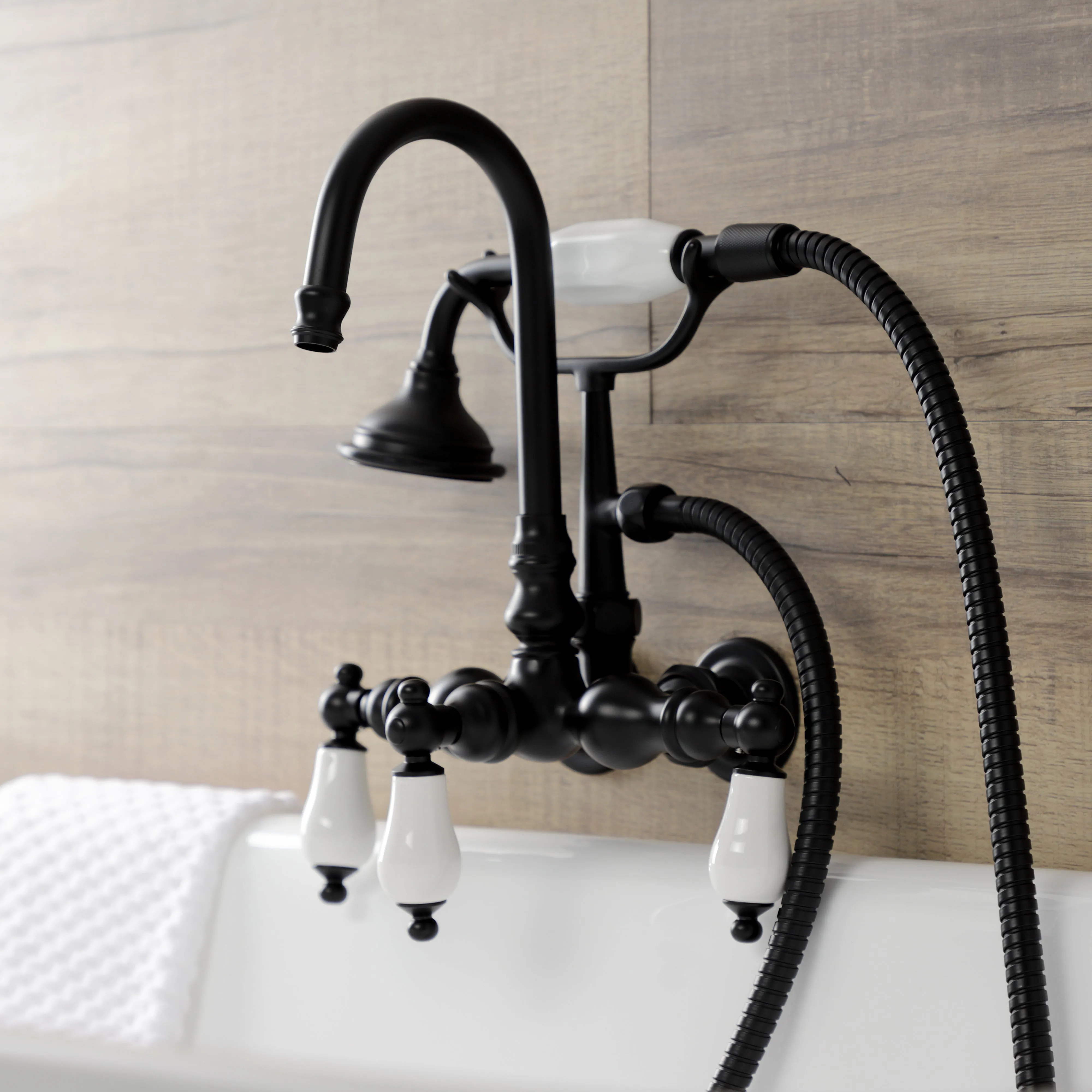 Aqua Vintage Wall Mount Clawfoot Tub Faucet