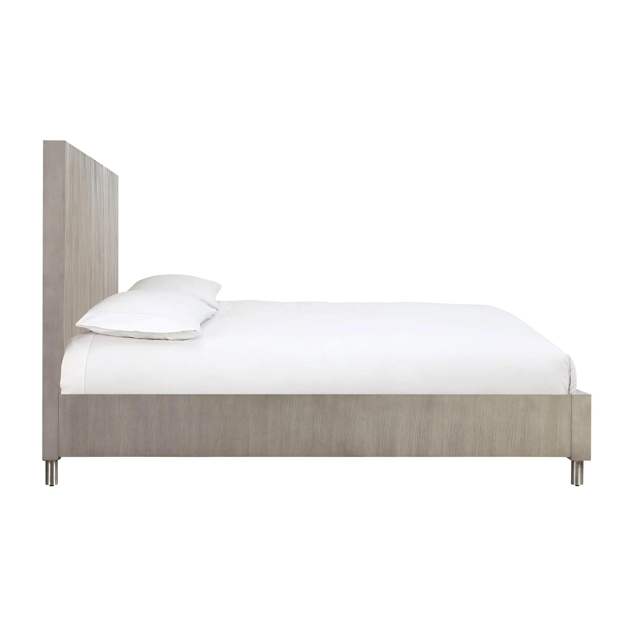 Argento Wave-Patterned Bed in Misty Grey