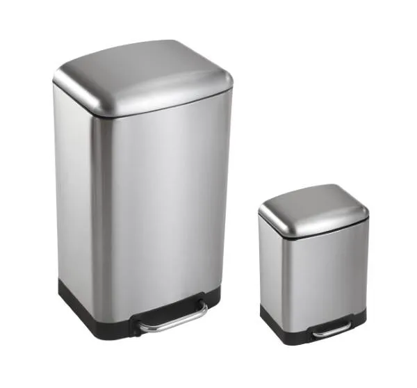 Ashley Rectangular 8-Gallon Trash Can with Soft-Close Lid with FREE Mini Trash Can