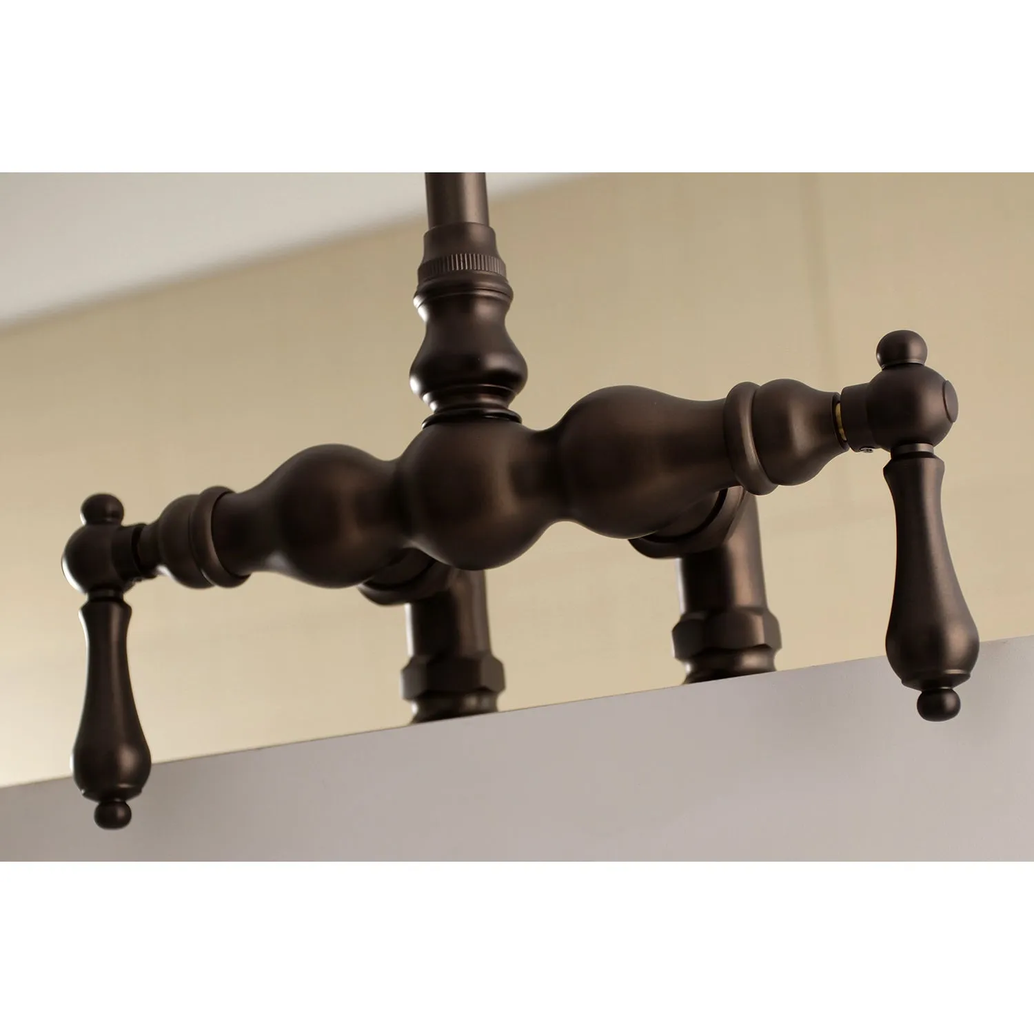 Auqa Vintage 3-3/8-Inch Deck Mount Tub Faucet