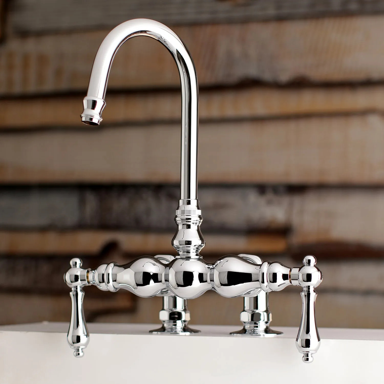 Auqa Vintage 3-3/8-Inch Deck Mount Tub Faucet