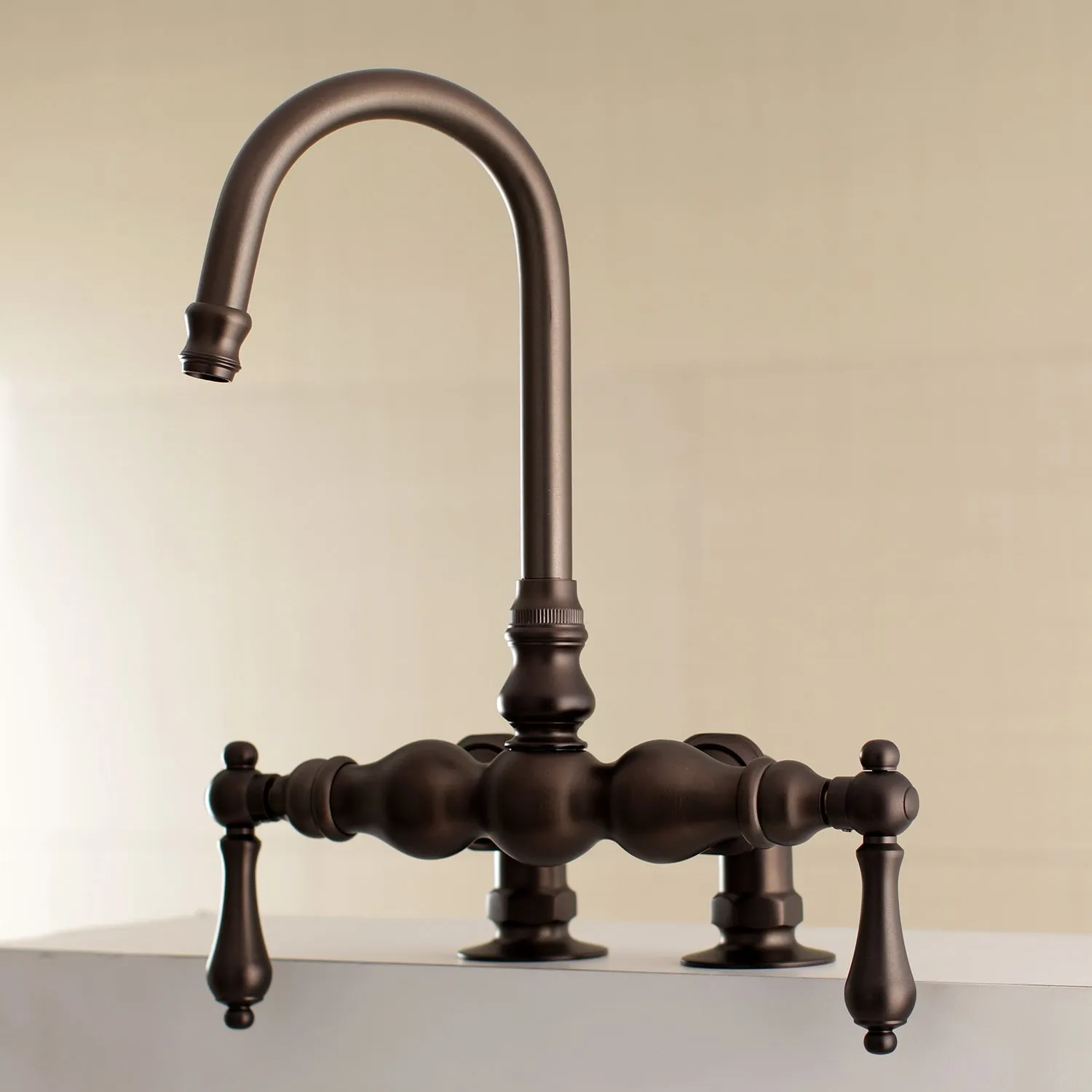 Auqa Vintage 3-3/8-Inch Deck Mount Tub Faucet