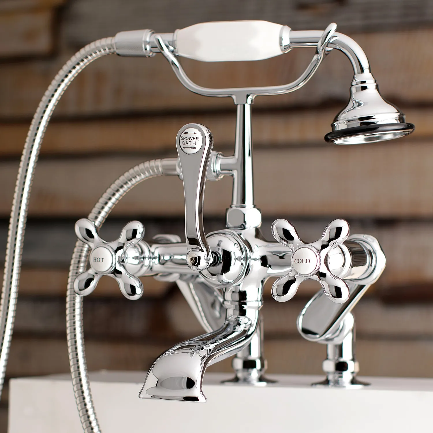 Auqa Vintage 7-inch Adjustable Clawfoot Tub Faucet with Hand Shower