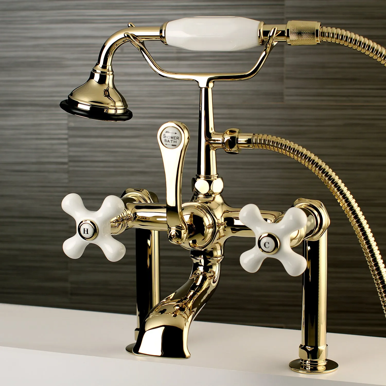 Auqa Vintage Deck Mount Clawfoot Tub Faucet