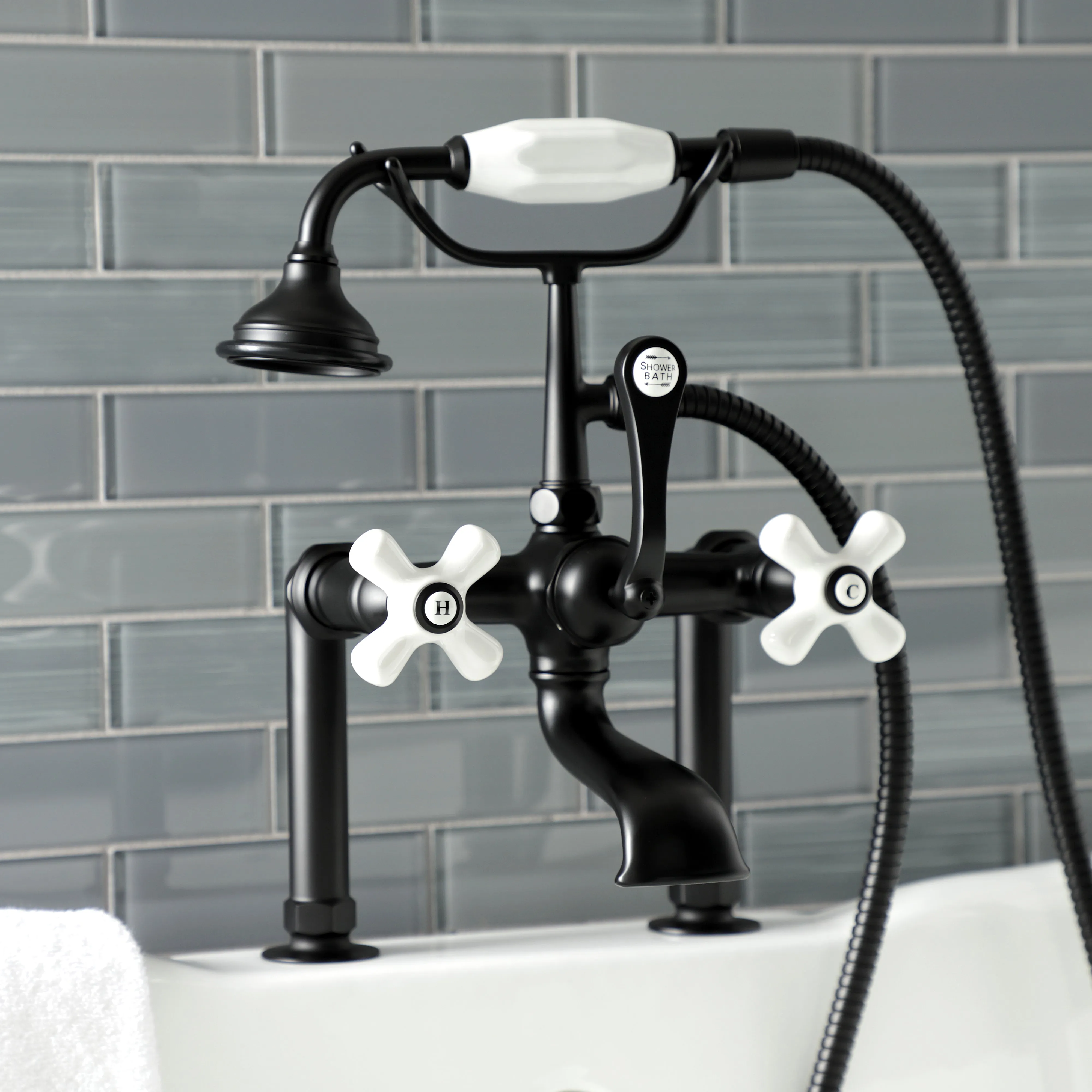 Auqa Vintage Deck Mount Clawfoot Tub Faucet