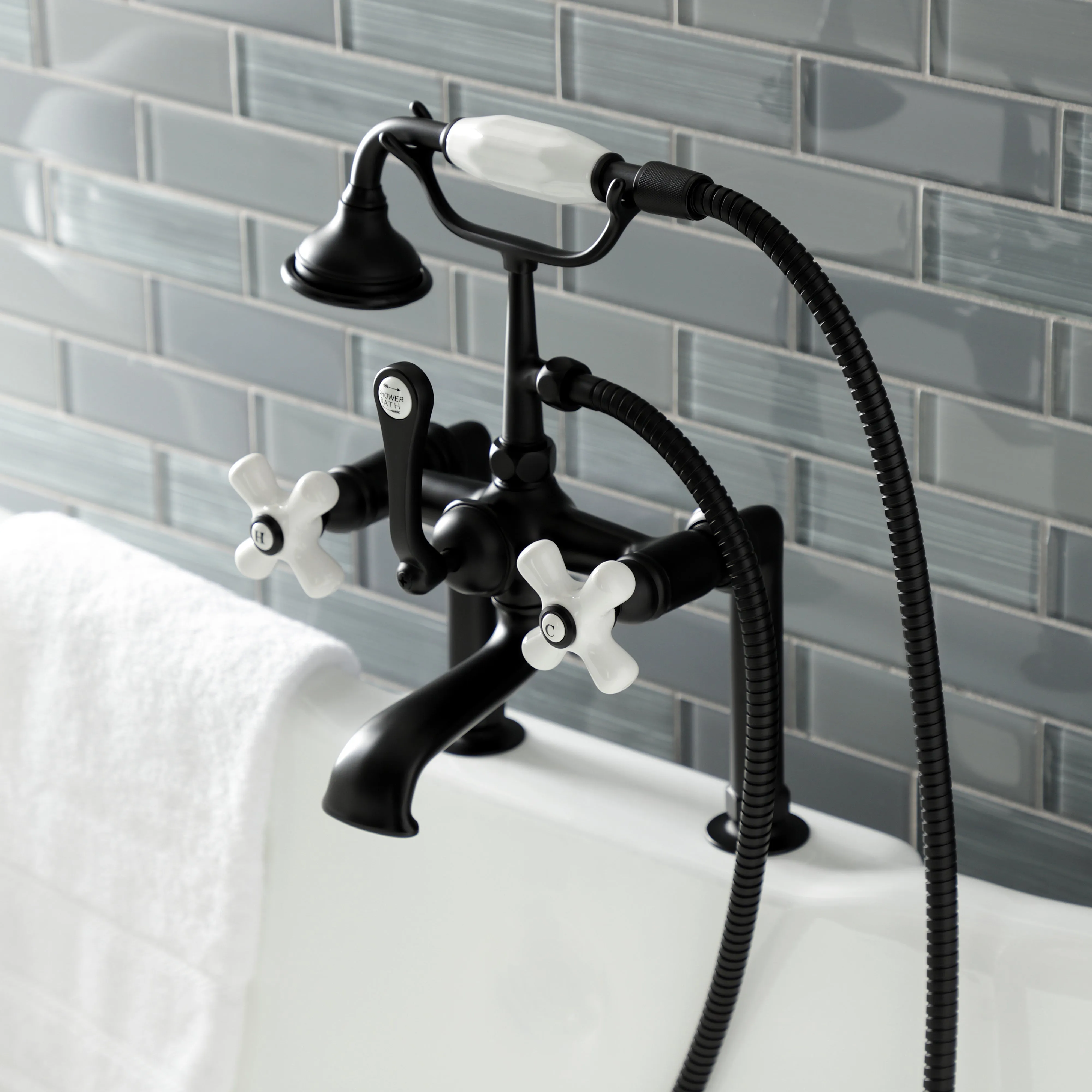 Auqa Vintage Deck Mount Clawfoot Tub Faucet