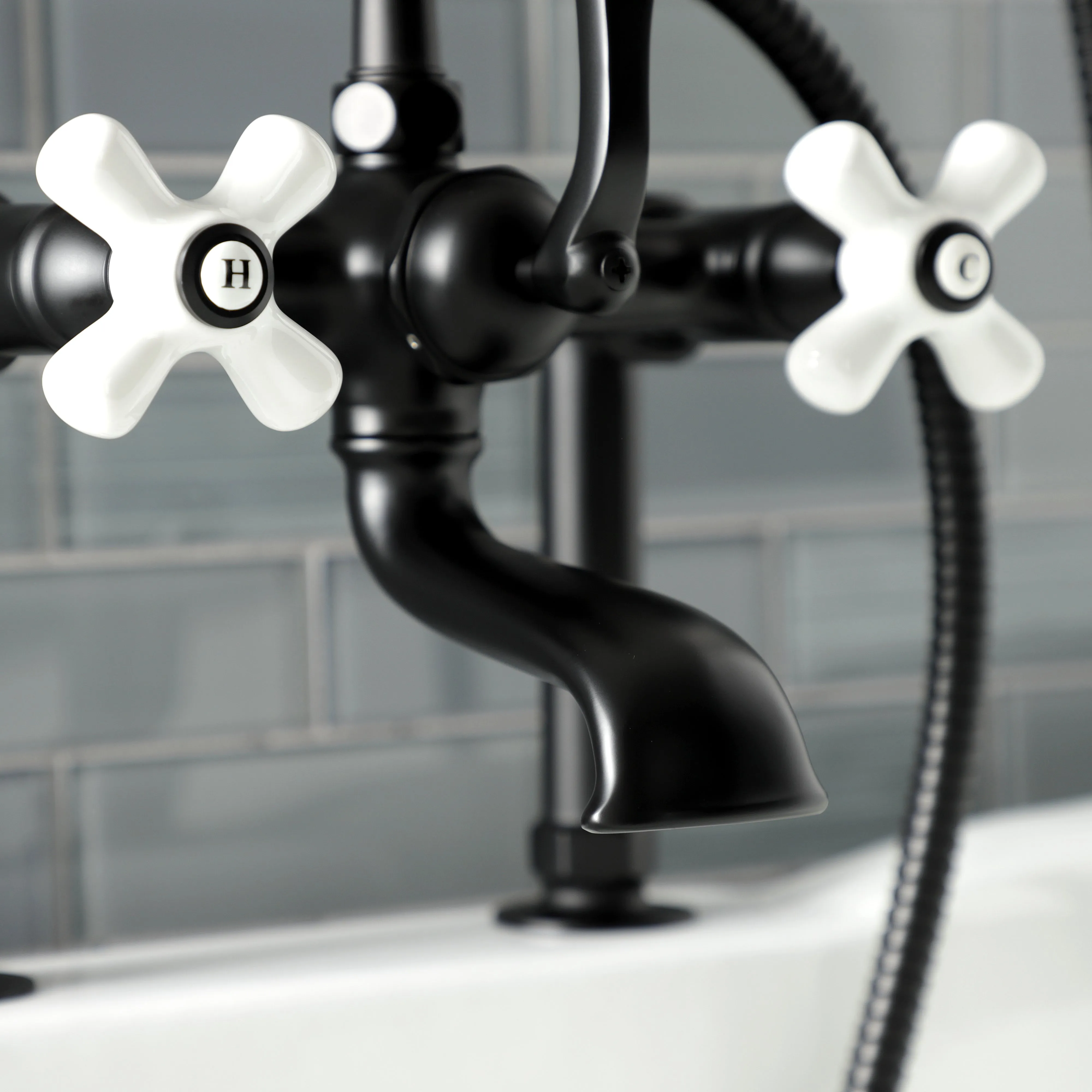 Auqa Vintage Deck Mount Clawfoot Tub Faucet