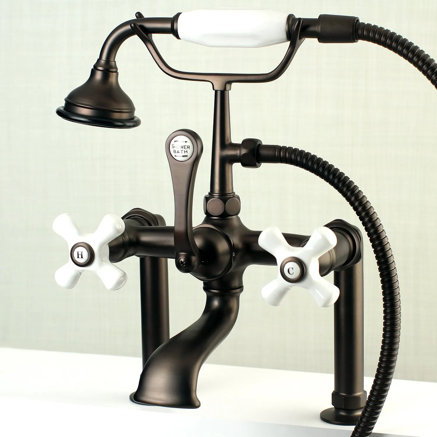 Auqa Vintage Deck Mount Clawfoot Tub Faucet