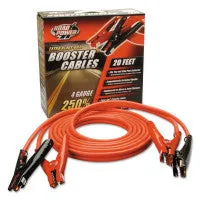 Automotive Booster Cables, 6/1 AWG, 12 ft, Orange