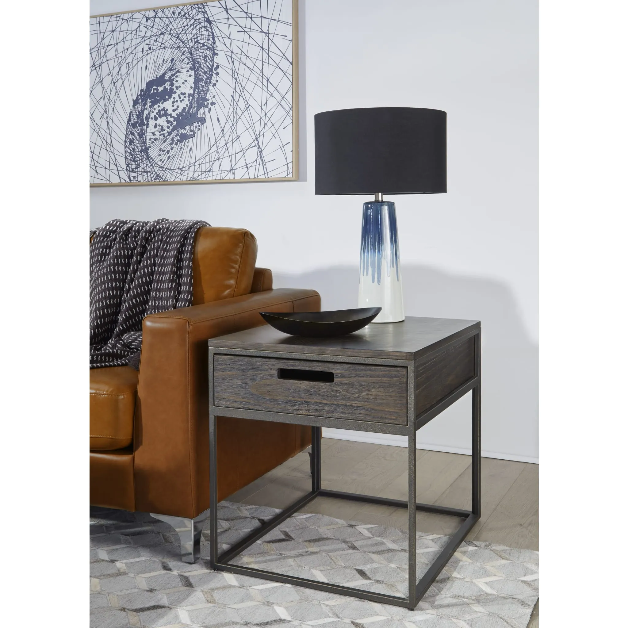 Bradley One-Drawer End Table in Double Fudge