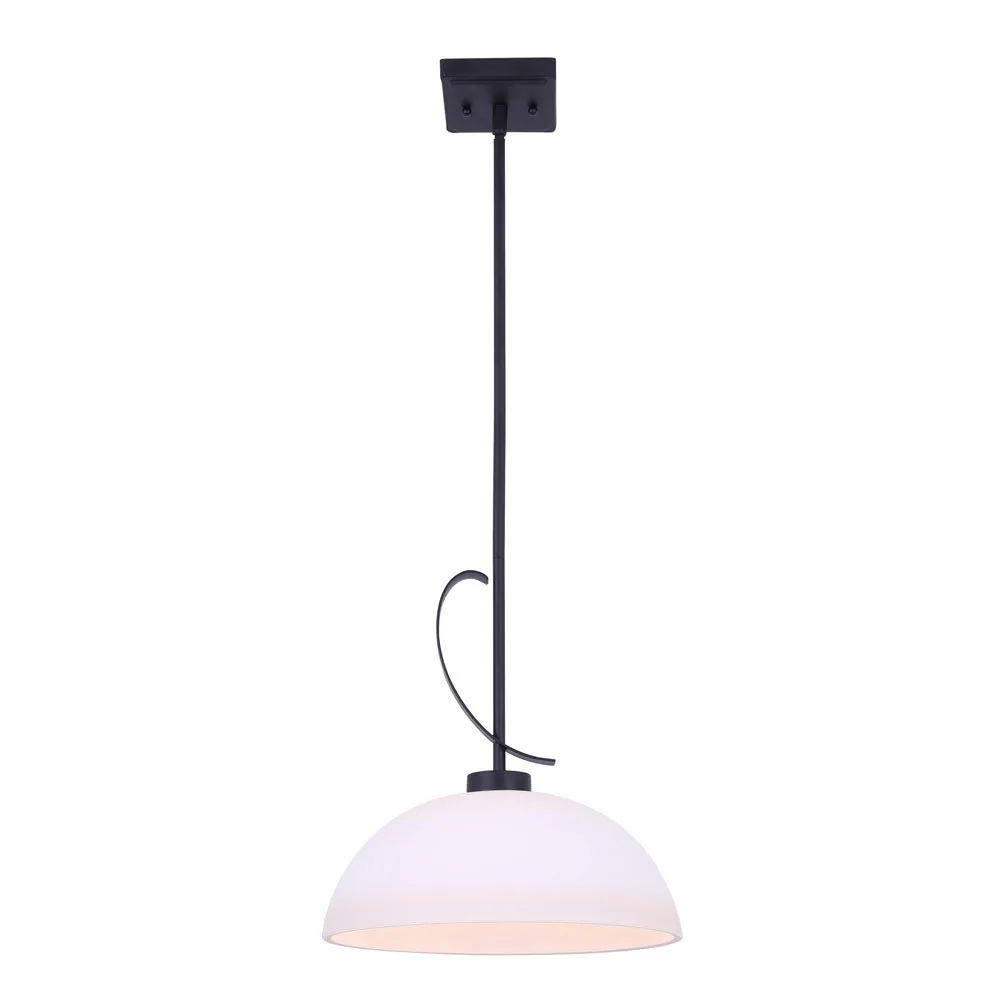 Canarm MACK IPL1077A01BK Matte Black Pendant Light