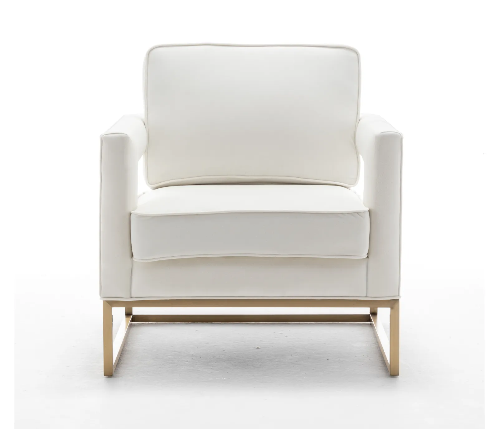 Capo Accent Chair - Cream Velvet Fabric