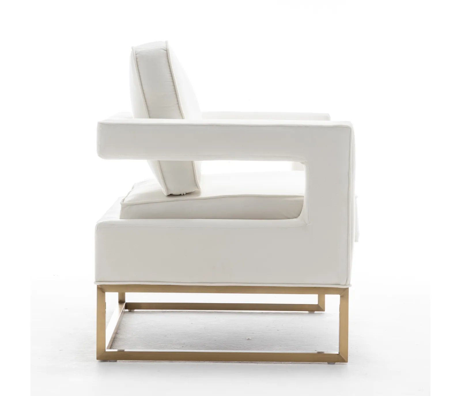 Capo Accent Chair - Cream Velvet Fabric