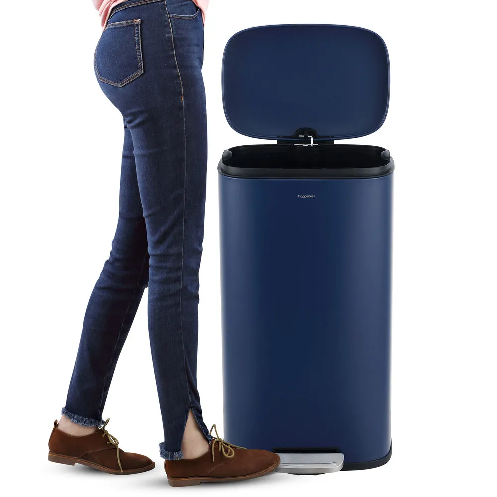 Connor Rectangular 13-Gallon Trash Can with Soft-Close Lid and FREE Mini Trash Can