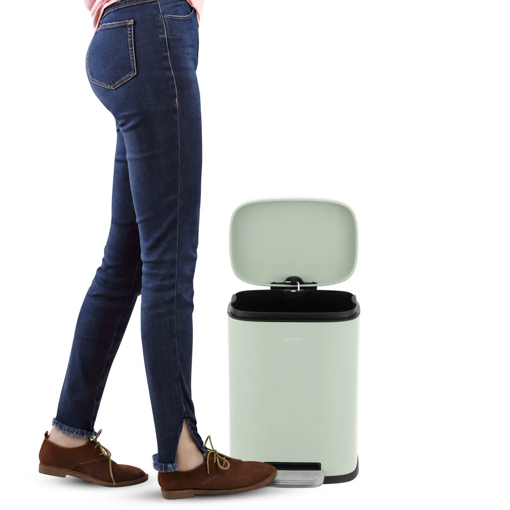 Connor Rectangular 13-Gallon Trash Can with Soft-Close Lid and FREE Mini Trash Can