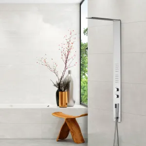 DAX Brushed Stainless Steel Shower Panel With Pressure Balance Valve (DAX-034-2)