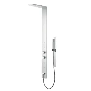 DAX Brushed Stainless Steel Shower Panel With Pressure Balance Valve (DAX-045-2R)