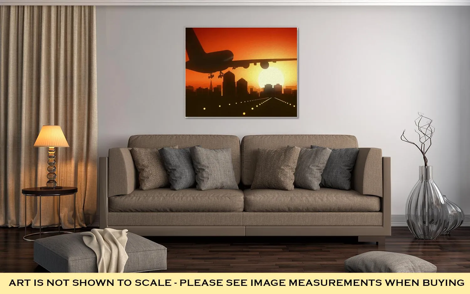 Gallery Wrapped Canvas, Albuquerque New Mexico USA America Skyline Sunrise Landing