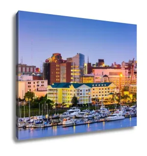 Gallery Wrapped Canvas, Charleston South Carolina USA Skyline Over The Ashley River