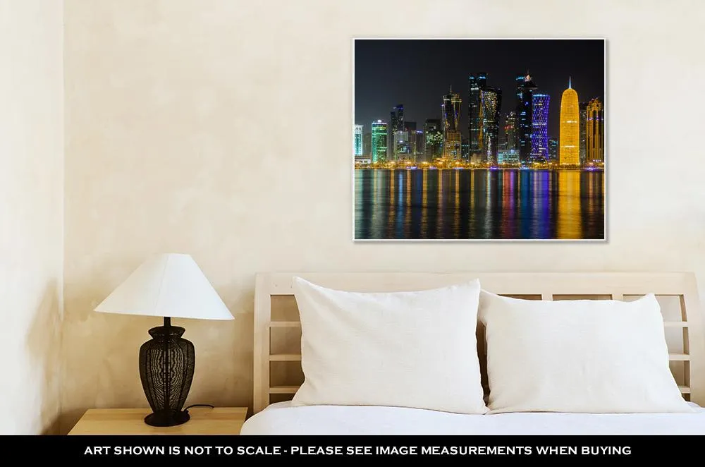 Gallery Wrapped Canvas, The Skyline Of Doha Qatar