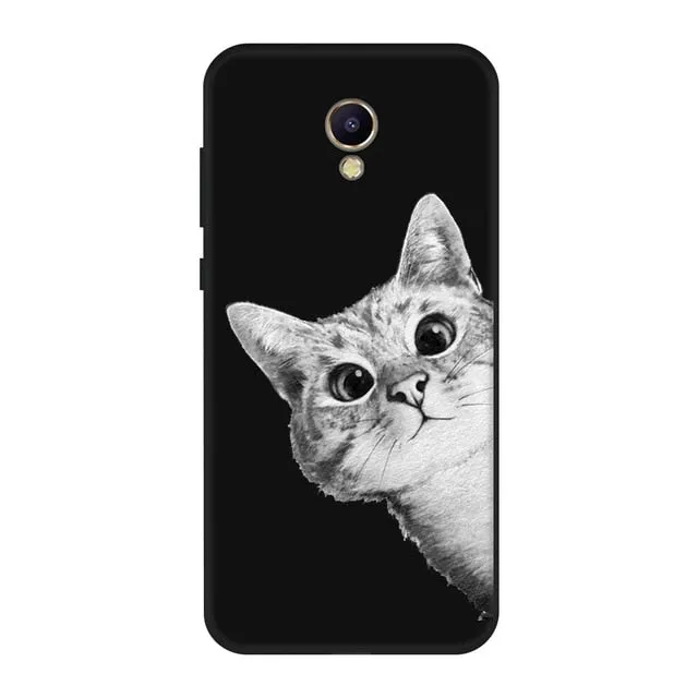 Gertong Silicone Soft TPU Phone Case For Meizu M6 M5 Note Cartoon Pattern Painted Soft Matte Back Cover for Meizu M5S M6 M5C