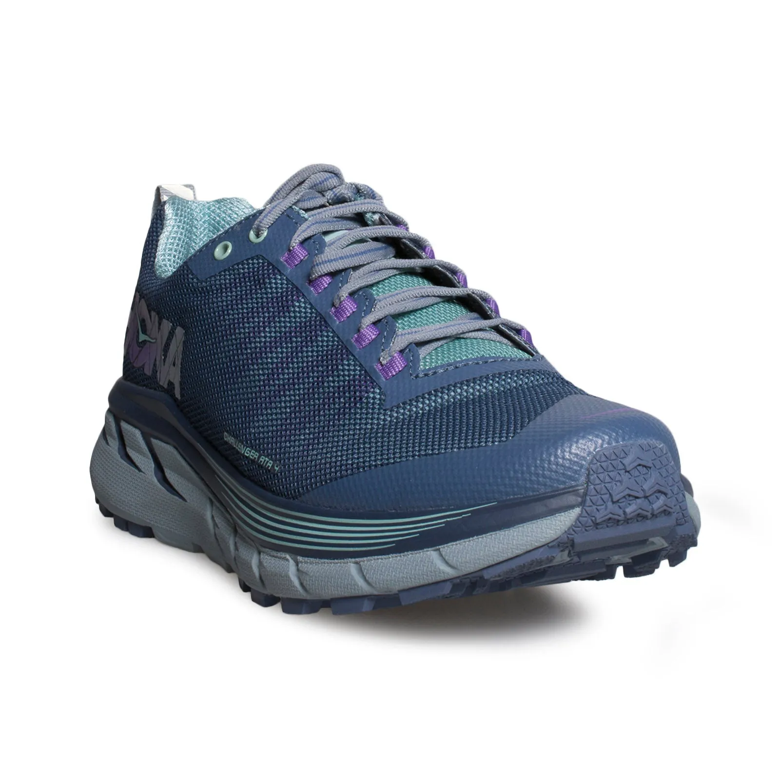 Hoka One One Challenger ATR 4 Aquifer / Vintage Indigo Running Shoes - Women's