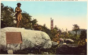 Little Round Top and General Warren Statue - Gettysburg,Pa.