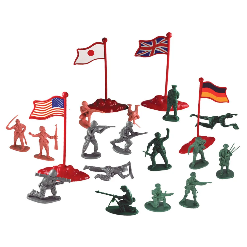 Military Figures in Carry Bucket 200-pc