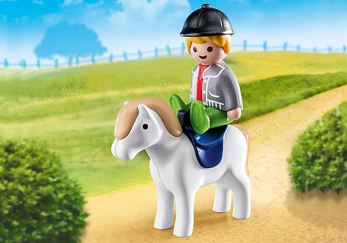 Playmobil 1.2.3 Boy with Pony