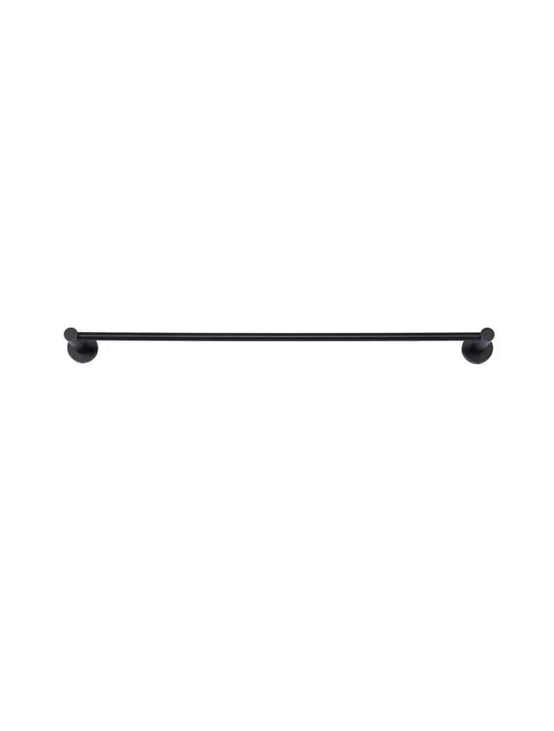 Round Single Towel Rail 600mm - Matte Black