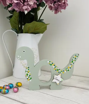 Sage Green Dinosaur Easter Gift - Egg Holder