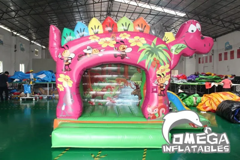 Smiling Dinosaur Bouncy Castle