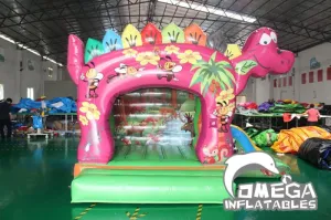 Smiling Dinosaur Bouncy Castle