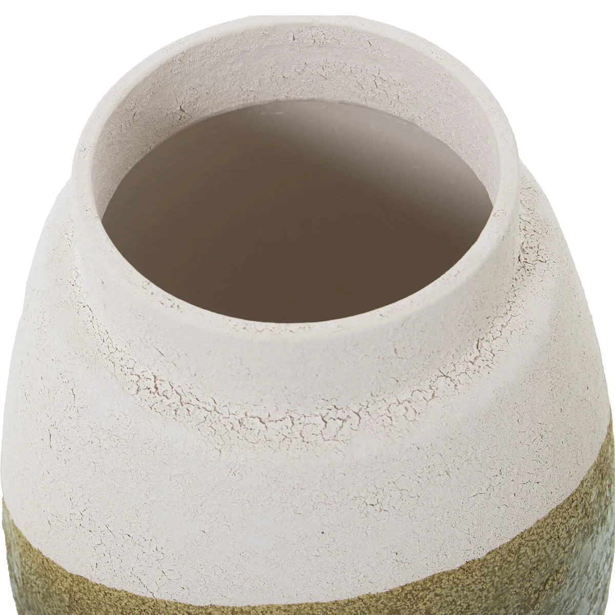 Vase Alexandra House Living Green Beige Ceramic 16 x 16 x 24 cm