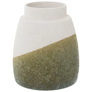 Vase Alexandra House Living Green Beige Ceramic 16 x 16 x 24 cm