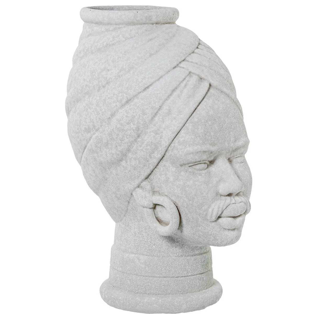 Vase Alexandra House Living White Ceramic African Woman 18 x 18 x 29 cm