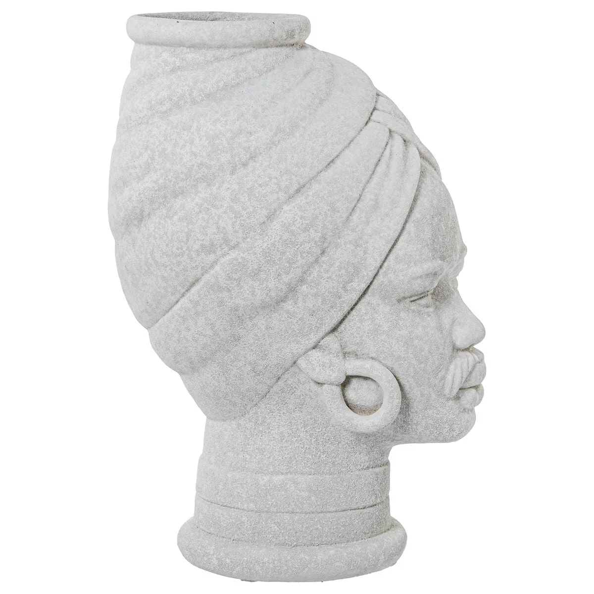 Vase Alexandra House Living White Ceramic African Woman 18 x 18 x 29 cm